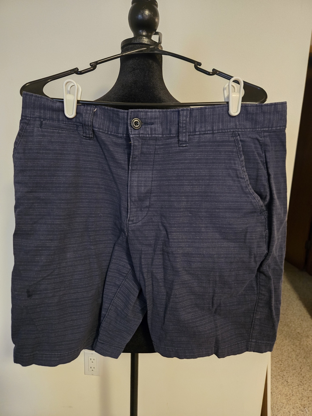 Sonoma Men's Navy Horizontal-Striped Cargo Shorts